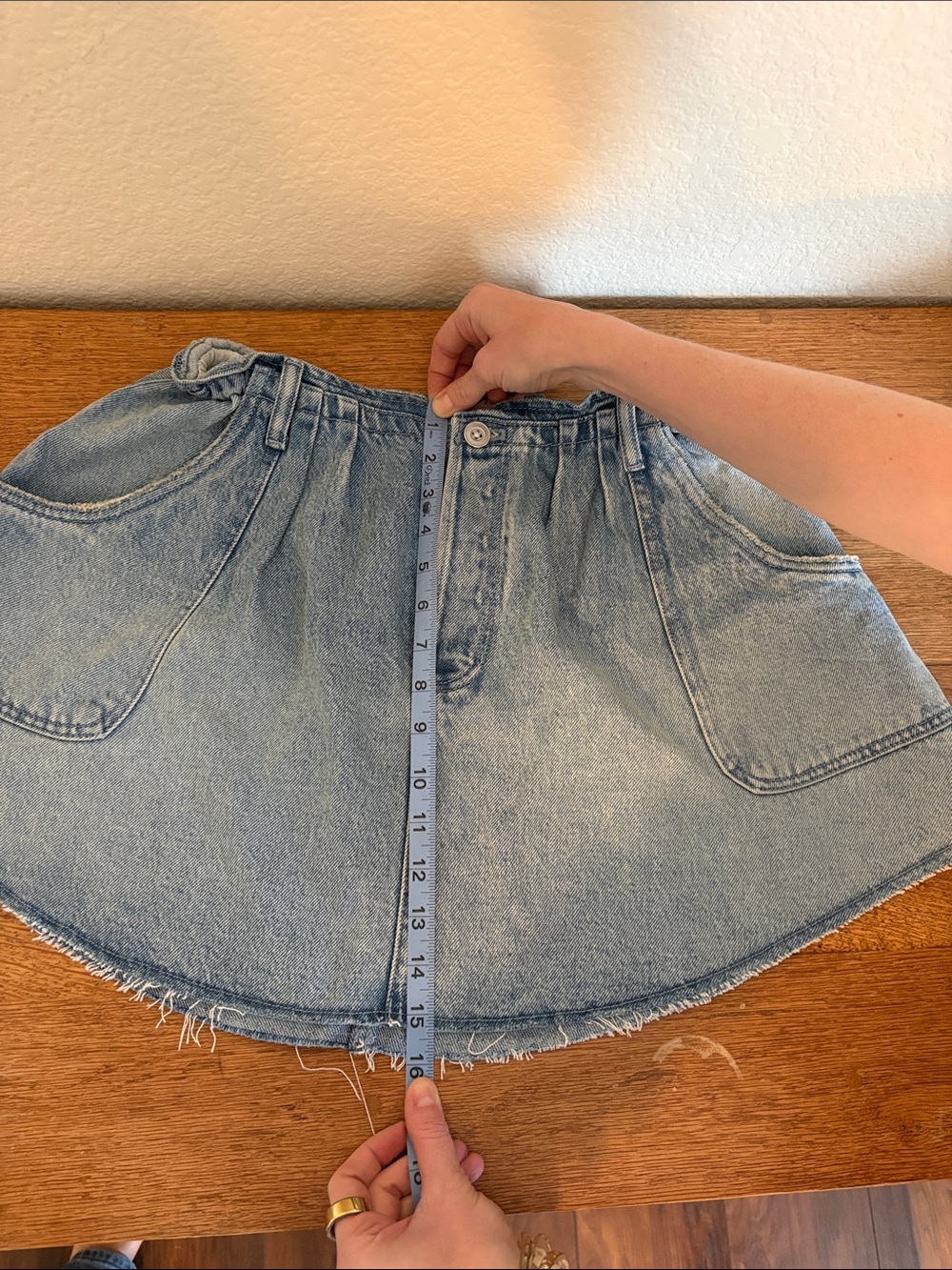 Pilcro Light Blue Denim Circle Skirt
